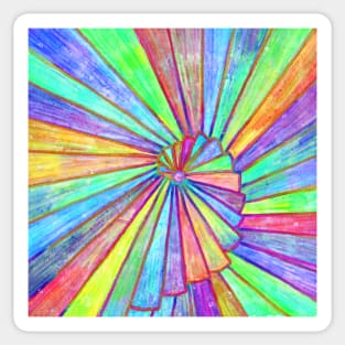 Patterns spiral abstract rainbow art Sticker